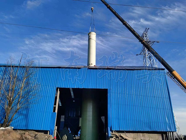 内蒙古大型煤泥烘干机项目安装现场