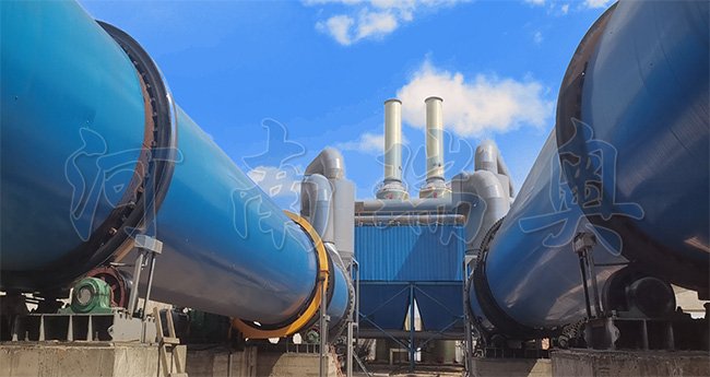 陕西煤泥烘干机投产现场视频实拍