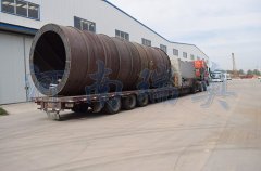 内蒙古客户定制煤泥烘干机成功到达现场